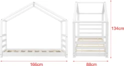 Kinderbett Mit Lattenrost Hausbett Weiß 80x160 Cm Bettenhaus Bett Jugendbett [en.casa] -Barbie Store c8ec9647f2062c943203a026dc1456dc