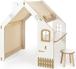 QUEST PVC Kinderspielhaus Aus Holz Mit Schreibtisch Und LED Beleuchtung Natural 12 QUEST PVC Kinderspielhaus Aus Holz Mit Schreibtisch Und LED Beleuchtung Natural -Barbie Store c94fcfdc1d72eac6ba1535b885111238