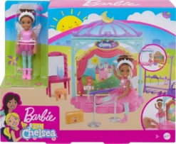 Barbie Chelsea Puppe (brünett) Ballerina Mit Ballett-Spielset, Anziehpuppe