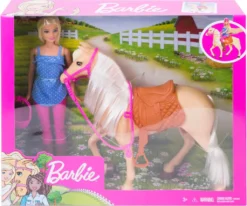 Barbie Pferd Mit Puppe (blond), Anziehpuppe, Modepuppe, Pferde Spielzeug -Barbie Store ca2318a51f3e3a4fbc02bab3dacd8b96