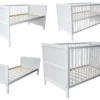 Kinderbett 3in1 Kinderbett / Beistellbett / Juniorbett 140x70cm Weiß