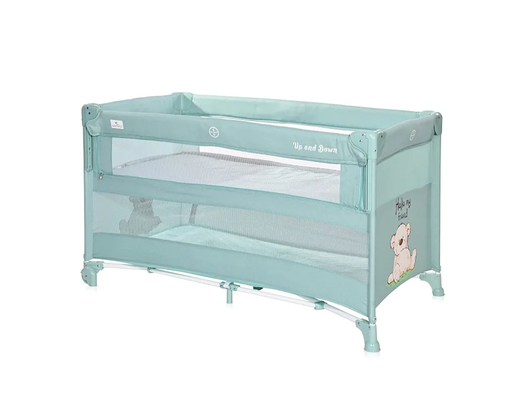 Lorelli Baby Reisebett Up´n Down, Öffnung, 2 Ebenen, Tragetasche, Mit Rädern Blau 5 Lorelli Baby Reisebett Up´n Down, Öffnung, 2 Ebenen, Tragetasche, Mit Rädern Blau – Bild 3