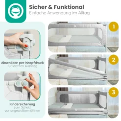 FROGGY Bettgitter 200cm Höhenverstellbar 73-105cm Baby Bettschutzgitter Für Kinder- & Elternbetten Geeignet 13 FROGGY Bettgitter 200cm Höhenverstellbar 73-105cm Baby Bettschutzgitter Für Kinder- & Elternbetten Geeignet -Barbie Store d16e28b2be4d7e83a6cc01c690fc7609