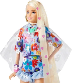 Barbie Extra Puppe Flower Power, Anziehpuppe, Modepuppe -Barbie Store d33bcf1136e29c29a8e1e836d8204cef