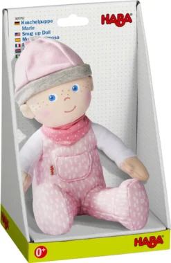 HABA Kuschelpuppe Marle, Schmusepuppe, Puppe, Stoffpuppe, Ab 0 Jahren, 305752 -Barbie Store d3c099cd277a8fd0e81d7ffe8f08c8ea