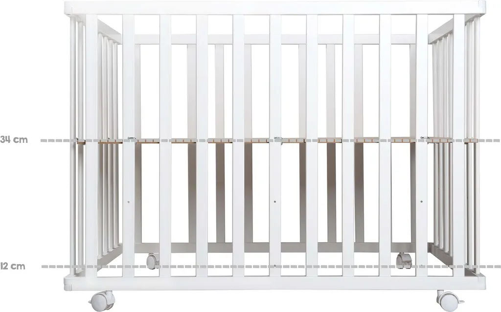 Roba Laufgitter Klappbar, Bicolor, 75x100 Cm, Platzsparendes Spielgitter Inkl. Rollen, Holz 7 Roba Laufgitter Klappbar, Bicolor, 75x100 Cm, Platzsparendes Spielgitter Inkl. Rollen, Holz – Bild 5