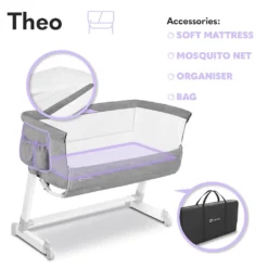 Lionelo Theo Baby Beistellbett Kinderbett In Grau Babybett Zustellbett Reisebett Bett Kind -Barbie Store d6df7b6a2d192978d05da75968c53348