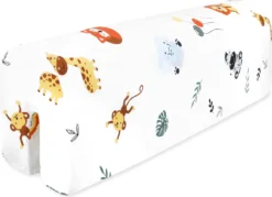 Bettkantenschutz Für Kinderbetten 90 Cm - Schutz Für Bettrahmen Kantenschutz Kinder Babybett Baumwolle Safari