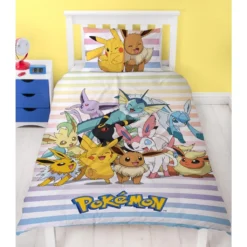 NINTENDO Pokemon - Bettwäsche-Set, Gruppe AG260 (Einzelbett) (Bunt)