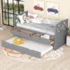 Merax Funktionsbett 90 X200 Cm Jugendbett Tagesbett Mit Schubladen Und Trundle, Funktionsliege Kojenbett Kinderbett Aus Kiefer, Grau -Barbie Store d8d2ee3b73b4fc02d3bf23673fdf5f25
