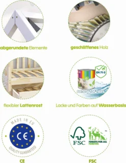 NALA BIS2 Holzbett Kinderbett Hausbett 90x200 Weiß 100% Kieferholz Ohne Schutzgitter 2 Lattenroste Kiefer Schubkasten Mit Schlaffunktion -Barbie Store da7723faf167cdc3a7135c8f6187fdbd