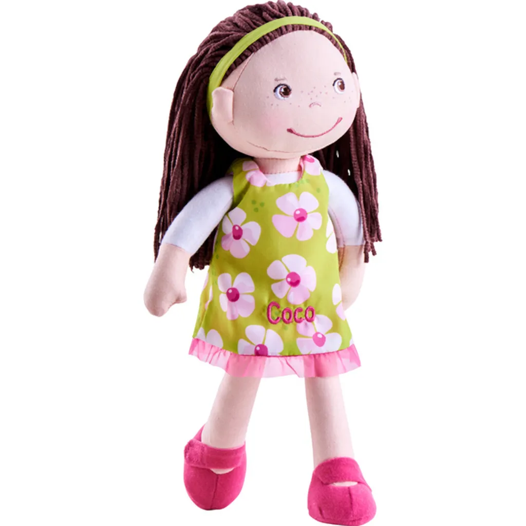 HABA 303666 - Puppe Coco | Stoffpuppe Zum Spielen Und Kuscheln | Puppe Aus Weichen, Waschbaren Materialien | Geschenk Zum 1. Geburtstag | Größe: 30 Cm 5 HABA 303666 - Puppe Coco | Stoffpuppe Zum Spielen Und Kuscheln | Puppe Aus Weichen, Waschbaren Materialien | Geschenk Zum 1. Geburtstag | Größe: 30 Cm – Bild 3