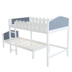 Merax Kinderbett 120 X 200/90 X 200 Cm Etagenbett Hochbett Mit Lattenrost, Spielbett Massiv Stock Kiefernbett Bett, Weiß -Barbie Store dc4a443783f517e1b541de2641aa49c1