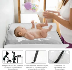 EINFEBEN Baby Wickeltisch Mulde Badewanne Höhenverstellbare Klappbar Wickelkommode Klappbarer Höhenverstellbarer Mit Auflage Mit Abschließbaren Rädern Sicherheitsgurt 15 EINFEBEN Baby Wickeltisch Mulde Badewanne Höhenverstellbare Klappbar Wickelkommode Klappbarer Höhenverstellbarer Mit Auflage Mit Abschließbaren Rädern Sicherheitsgurt -Barbie Store ddcc68f106642f60041289bc5b3346c5 1