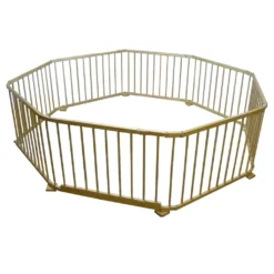 ADANA- Laufstall Baby Faltbar - Individuell Formbar – XL Laufgitter Aus Massiv-Holz- Krabbelgitter -Absperrgitter Mit Tür (8-teilig)