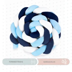 Kissen Deko Kuschelkissen Kinder 300 Cm - Dekokissen Kinderzimmer Kinderkissen Flauschig Zierkissen Geflochten Dunkelblau-weiß-blau -Barbie Store dec269041f1c6e098d29053dd1cc6699