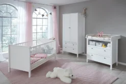 Trendteam Babyzimmer 3-teilige Kombination Ole/Emma Weiß Melamin/WeißNachbildung