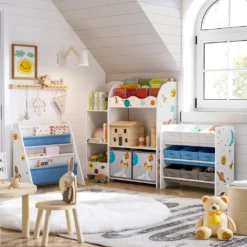 SONGMICS Kinderzimmerregal Kinderregal Bücherregal Für Kinder Mit 2 Boxen Spielzeug-Organizer Multifunktionale Ablage Mit 2 Aufbewahrungsboxen Weiß GKR42WT 15 SONGMICS Kinderzimmerregal Kinderregal Bücherregal Für Kinder Mit 2 Boxen Spielzeug-Organizer Multifunktionale Ablage Mit 2 Aufbewahrungsboxen Weiß GKR42WT -Barbie Store e101af13d5a8fae10afcfd9813f8e680
