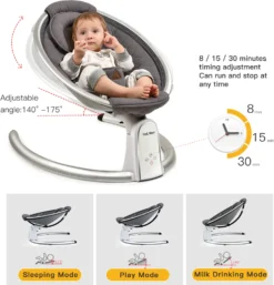 Hot Mom Babywippe Elektrische Babyschaukel Mit 5 Stufen Schaukelfunktion, Baumwolle Babywiege Mit Musik Durch Bluetooth, 2022 Style (Beige) -Barbie Store e4570d03c60fa19a29884163ad9dac14