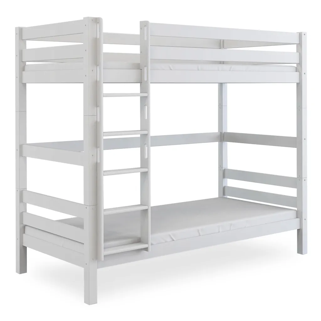 Bubema Jona Kinder Etagenbett / Hochbett Buche Massiv, Natur Oder Weiß Lackiert : Weiß Lackiert 4 Bubema Jona Kinder Etagenbett / Hochbett Buche Massiv, Natur Oder Weiß Lackiert : Weiß Lackiert – Bild 2
