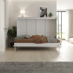 Schrankbett 140x200 Cm Horizontal Weiß Mit GASDRUCKFEDERN Platzsparendes Wandklappbett 12 Schrankbett 140x200 Cm Horizontal Weiß Mit GASDRUCKFEDERN Platzsparendes Wandklappbett -Barbie Store e53debbd84a62e59282c22e30f241379