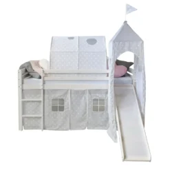 Homestyle4u 1878, Kinder Tunnel Für Hochbett, Baumwolle, 90 Cm Breit Grau Weiß Sterne -Barbie Store e5b5a2c1a8ec854d22ecbdf2b1d38d7c