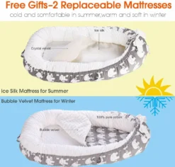 Topchances Kuschelnest Babynest Multifunktionales Nest Für Babys Säuglinge Reisebett, 100% Baumwolle Bionic Bett, Für 0-24 Monate Baby Und Säuglinge (Grau/Elefant) 13 Topchances Kuschelnest Babynest Multifunktionales Nest Für Babys Säuglinge Reisebett, 100% Baumwolle Bionic Bett, Für 0-24 Monate Baby Und Säuglinge (Grau/Elefant) -Barbie Store e64ff0ef0d77585e1c449d98c8289c8e