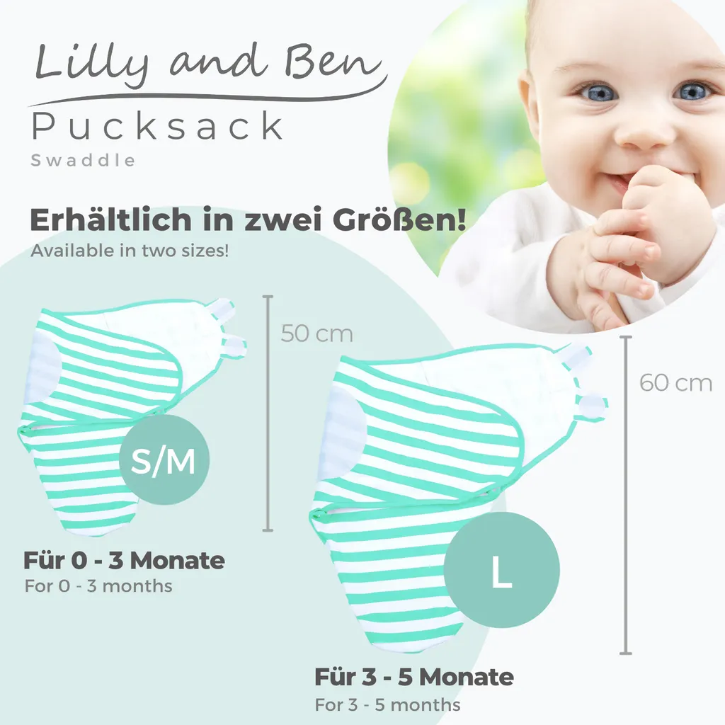 Lilly And Ben® Pucksack | S/M: 0-3 MONATE | Weitere Größen Verfügbar| 2er Set | Baumwoll-Puckdecke I Baby Mühelos Pucken | Atmungsaktives Pucktuch Mit Weichen & Verstellbaren Klettverschlüssen | Türkis Blau Für Jungen 5 Lilly And Ben® Pucksack | S/M: 0-3 MONATE | Weitere Größen Verfügbar| 2er Set | Baumwoll-Puckdecke I Baby Mühelos Pucken | Atmungsaktives Pucktuch Mit Weichen & Verstellbaren Klettverschlüssen | Türkis Blau Für Jungen – Bild 3