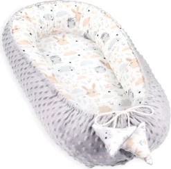 Babynestchen Set Neugeborene 90x50 Cm Minky - Kuschelnest Baby Nestchen 5-teilig Kokon Eule Hellgrau -Barbie Store e790b4d55db0d20143f100a3758a06d9