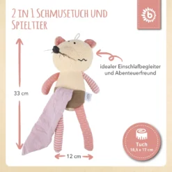 Bieco Kuscheltier Maus Mit Schmusetuch | 30 Cm | Maus Kuscheltier Gehäkelt | Weiche Baby Stofftier Maus Zum Kuscheln | Maus Kuscheltier Baby | Gehäkeltes Kuscheltier Für Babys | Baby Kuscheltiere -Barbie Store e81e9ea71209fc616cb401566ba8b5ed