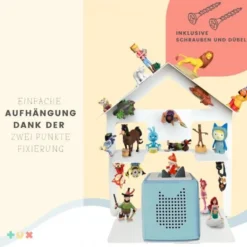 TUX Regal Haus Für 42 Tonies Und Toniebox - Magnetisches Wandregal Für Toniefiguren