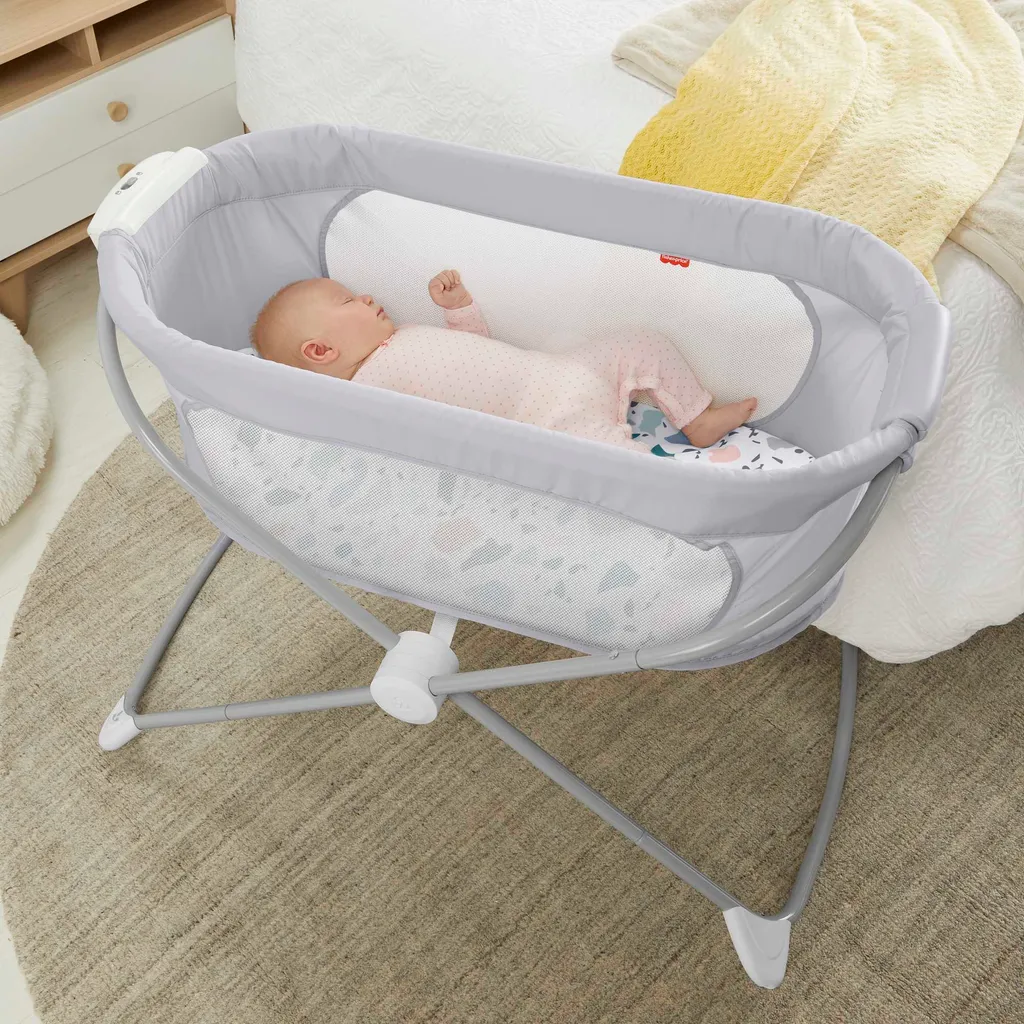 Fisher Price Fisher-Price 3-in-1 Zusammenklappbares Baby-Beistellbettchen, Reisebett & Wiege 4 Fisher Price Fisher-Price 3-in-1 Zusammenklappbares Baby-Beistellbettchen, Reisebett & Wiege – Bild 2