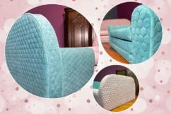 Kindersofa "MINI" Zum Aufklappen PIK Türkis W386 58 FORTISLINE -Barbie Store eb4144298a33541244bb7c94641c6eec