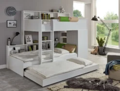 RELITA Etagenbett Sina Mit 2 Liegeflächen á 90 X 200 Cm, Inkl. Bodenplatten Als Auflage Für Die Matratzen, Inkl. Kleiderschrank (ohne Bettschublade) -Barbie Store eca89bbab8ce37288b74622105b1a325