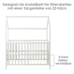 Roba Hausbett 60 X 120 Cm, Baby- & Beistellbett In Hausoptik, Taupe, 6-fach Verstellbar -Barbie Store ecfd6d6837828451aeb8c51299d0884d