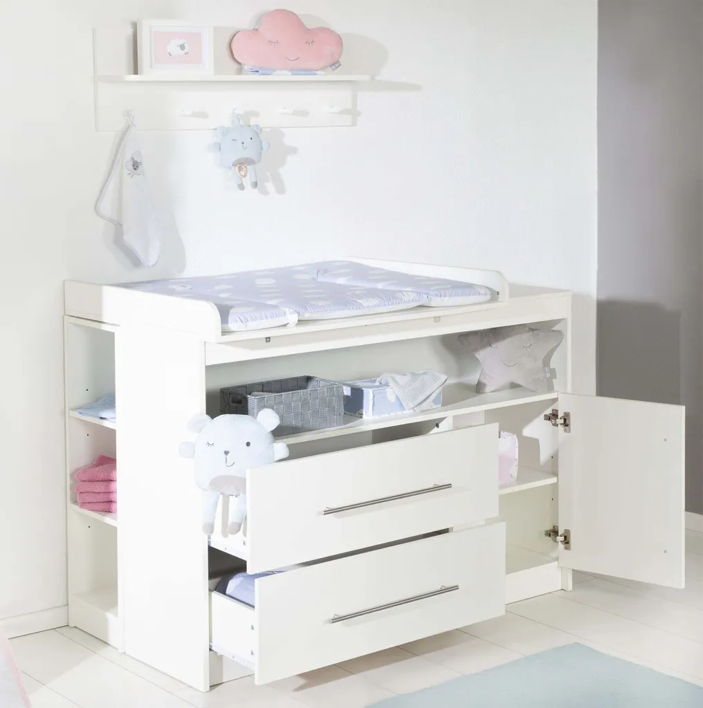 Roba Wickelkommode 'Maren', Mit Abnehmbarem Wickelansatz, Breit, 2 Schubladen, Wickelhöhe 90 Cm 4 Roba Wickelkommode 'Maren', Mit Abnehmbarem Wickelansatz, Breit, 2 Schubladen, Wickelhöhe 90 Cm – Bild 2