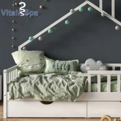 VitaliSpa Kinderbett + Schubladen+ Matratze Noemi Weiß 93 X 208 X 155 Cm Massivholz -Barbie Store ef3ead5031ea36c5ff85694d8b0659c7