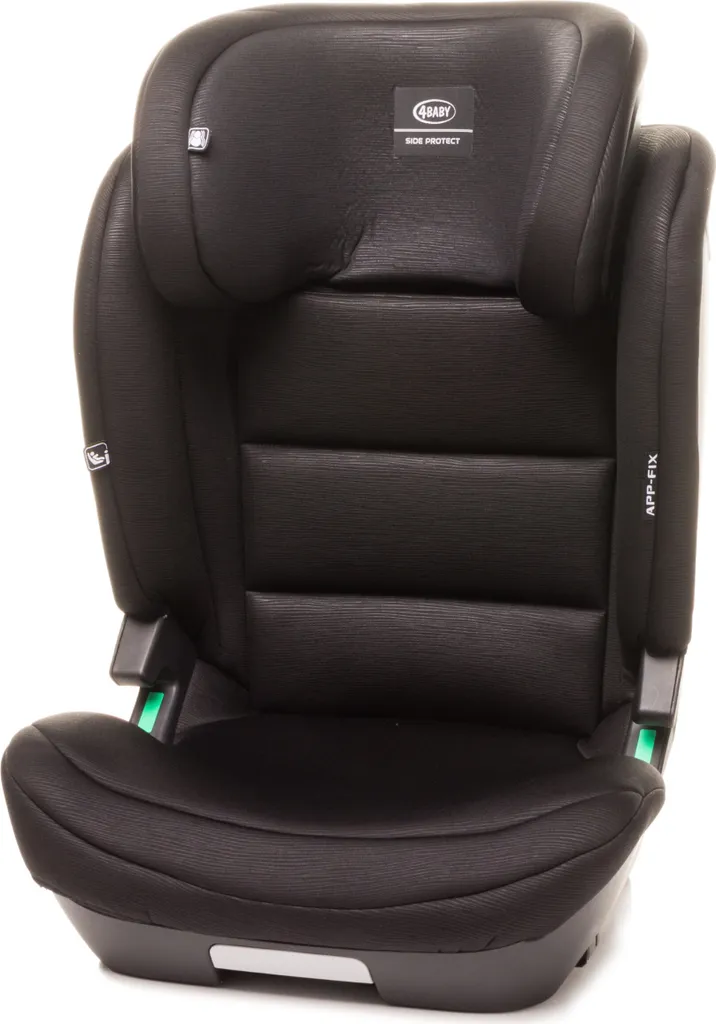Kindersitz APP-FIX 100-150CM I-SIZE 15-36kg Norm ECE R129, 3 - 12 Jahre, Isofix Seitenprotektoren, Zusätzlicher Kopfschutz, Neigungsverstellung Farbe: Schwarz 6 Kindersitz APP-FIX 100-150CM I-SIZE 15-36kg Norm ECE R129, 3 - 12 Jahre, Isofix Seitenprotektoren, Zusätzlicher Kopfschutz, Neigungsverstellung Farbe: Schwarz – Bild 4