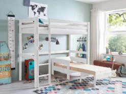 Relita Hochbett TOLI Buche Massiv Weiß Lackiert BH1021117-B90 -Barbie Store f0a82b251fc2cadd377b7fab3889f88c