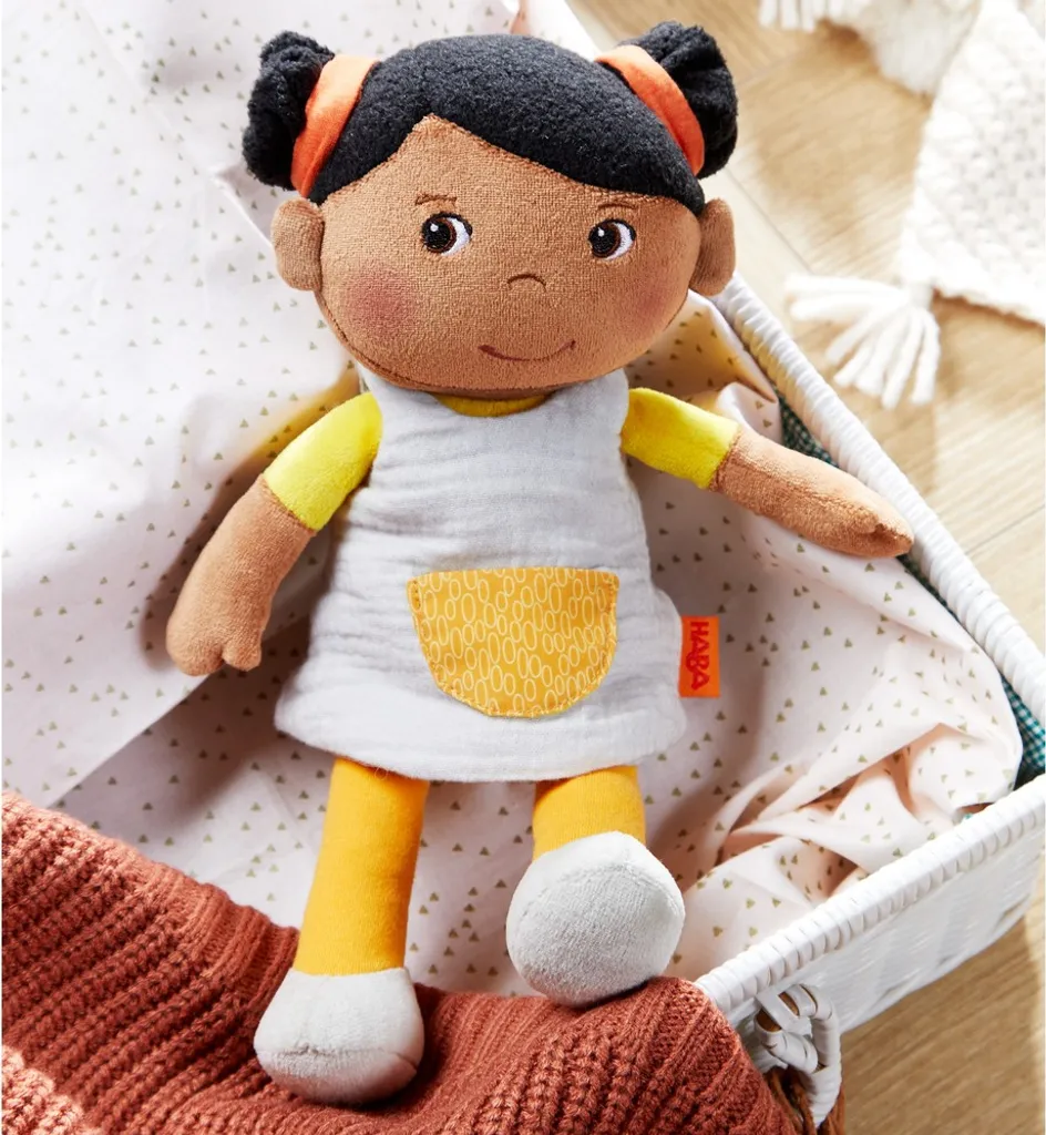 HABA Kuschelpuppe Jada, Stoffpuppe, Plüschpuppe, Puppe, Ab 6 Monaten, 306306 6 HABA Kuschelpuppe Jada, Stoffpuppe, Plüschpuppe, Puppe, Ab 6 Monaten, 306306 – Bild 4