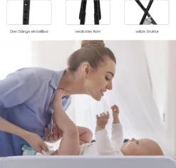 EINFEBEN Baby Wickeltisch Mulde Badewanne Höhenverstellbare Klappbar Wickelkommode Klappbarer Höhenverstellbarer Mit Auflage Mit Abschließbaren Rädern Sicherheitsgurt 13 EINFEBEN Baby Wickeltisch Mulde Badewanne Höhenverstellbare Klappbar Wickelkommode Klappbarer Höhenverstellbarer Mit Auflage Mit Abschließbaren Rädern Sicherheitsgurt -Barbie Store f2debe61ecb599aa5d4b3c037d8f4ddb 1