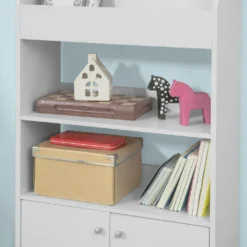 SoBuy Bücherregal Kinder Spielzeug Aufbewahrung Mit 2 Türen Weiß KMB11-W -Barbie Store f3bbca1ac0433fc380e01e9fd0ba79e6