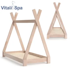 VitaliSpa Kinderbett Tipi Natur 140 X 137 X 70 Cm Massivholz -Barbie Store f4a02e5f38552028524a595c1c9112da