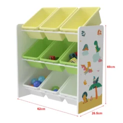 Kinderregal Muxía Mit 9 Aufbewahrungsboxen Spielzeugregal Mit Dinosaurier-Motiv Spielregal Weiß Grün Gelb Kinderzimmer Organizer 10 Kinderregal Muxía Mit 9 Aufbewahrungsboxen Spielzeugregal Mit Dinosaurier-Motiv Spielregal Weiß Grün Gelb Kinderzimmer Organizer -Barbie Store f8e45ba849772a750a07f2e1790fd247