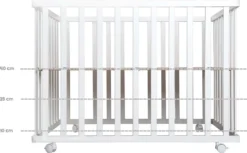 Roba Laufgitter 'Adam & Eule', 75 X 100 Cm, Spielgitter Inkl. Schutzeinlage Und Rollen, Holz Weiß -Barbie Store f924a4a49ceedf4cddbcea5f58bb1032