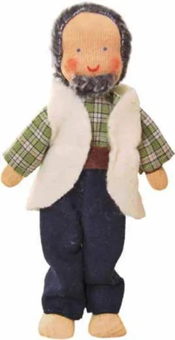 Käthe Kruse Waldorf Biegepuppe Opa Mit Bart