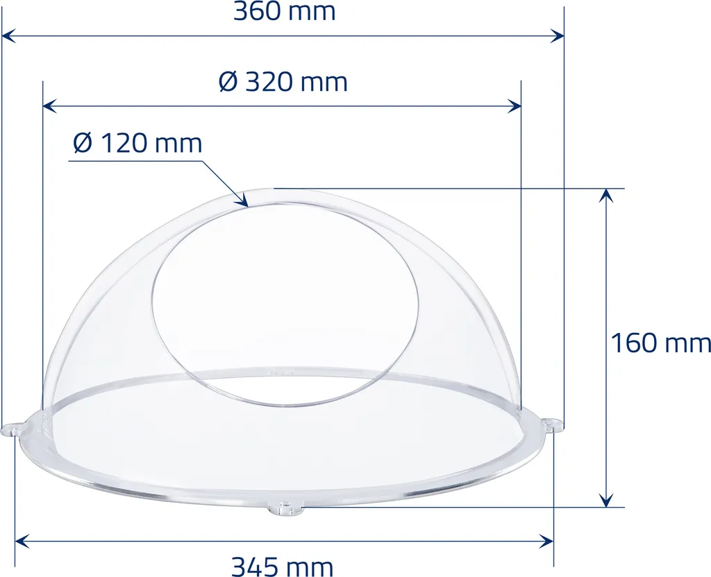 HMF 46632-22 Wandregal Acrylhalbkugel, Hängedisplay, Ø 32 Cm, Transparent 5 HMF 46632-22 Wandregal Acrylhalbkugel, Hängedisplay, Ø 32 Cm, Transparent – Bild 3