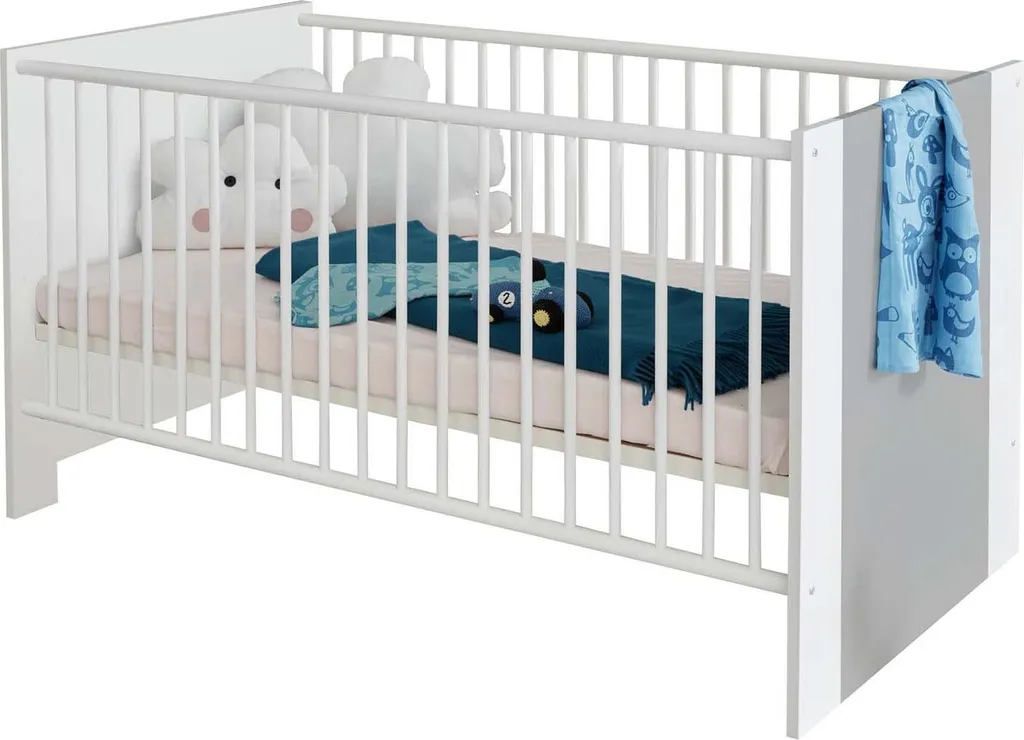 Trendteam Babyzimmer 4-teilige Kombination Pia Weiß Melamin/Lichtgrau Melamin 13 Trendteam Babyzimmer 4-teilige Kombination Pia Weiß Melamin/Lichtgrau Melamin – Bild 11