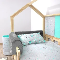 Bettkantenschutz Für Kinderbetten 70 Cm - Schutz Für Bettrahmen Kantenschutz Kinder Babybett Grau Minky -Barbie Store fca0ab38d16485521771167b6f93bebc