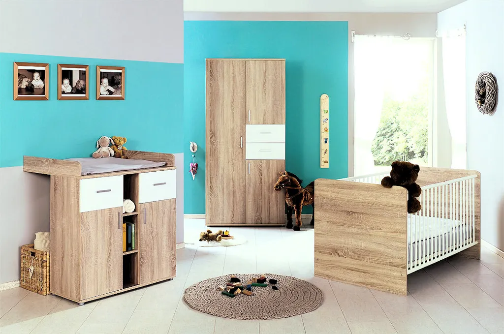 Babyzimmer ELISA 1 In Eiche Sonoma / Weiß 3 Babyzimmer ELISA 1 In Eiche Sonoma / Weiß